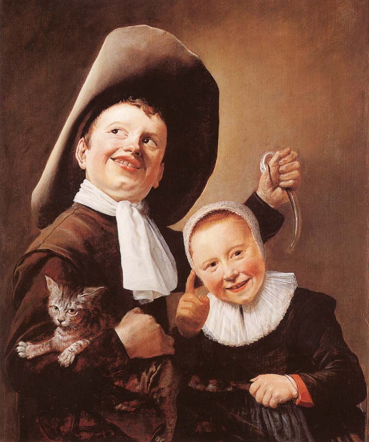 Judith leyster A Boy and a Girl with a Cat and an Eel